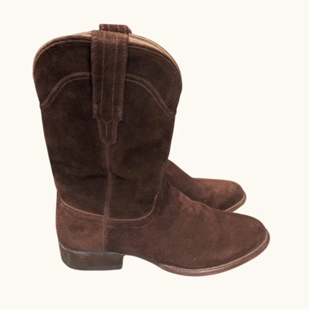 EUC Tecovas Brown Suede Men's Cowboy Boots - Picture 4 of 6